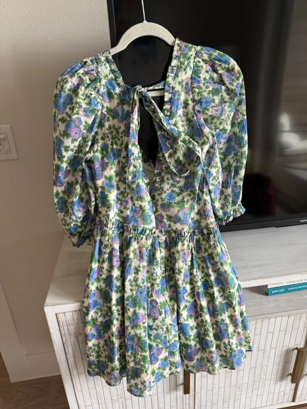 For Love & Lemons Floral 3/4 Sleeve Mini Dress - Picture 2 of 6